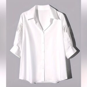 Casual button down cut-out shirt